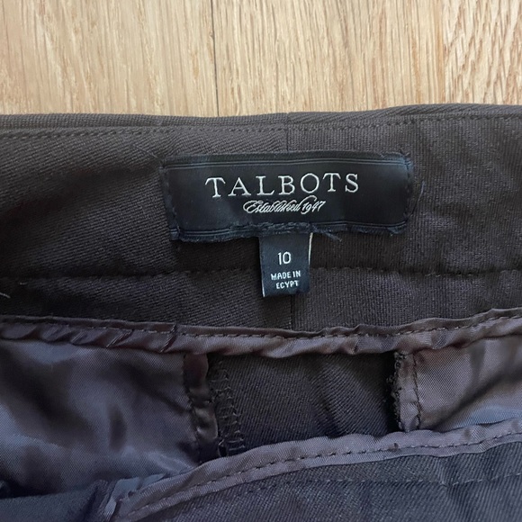 TALBOTS Signature Bootcut Dress Pants 10 Brown - Picture 2 of 4
